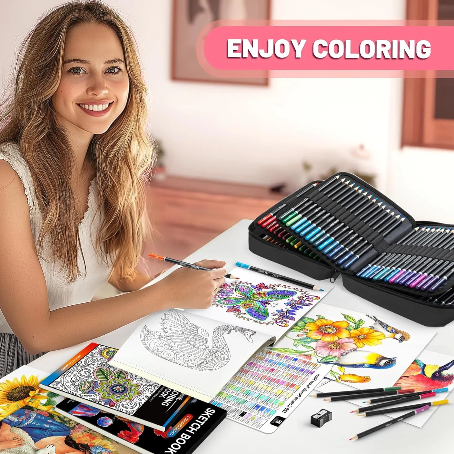 120 colored pencils professional vibrant artists coloring for drawing sketching blending shading soft core oil based