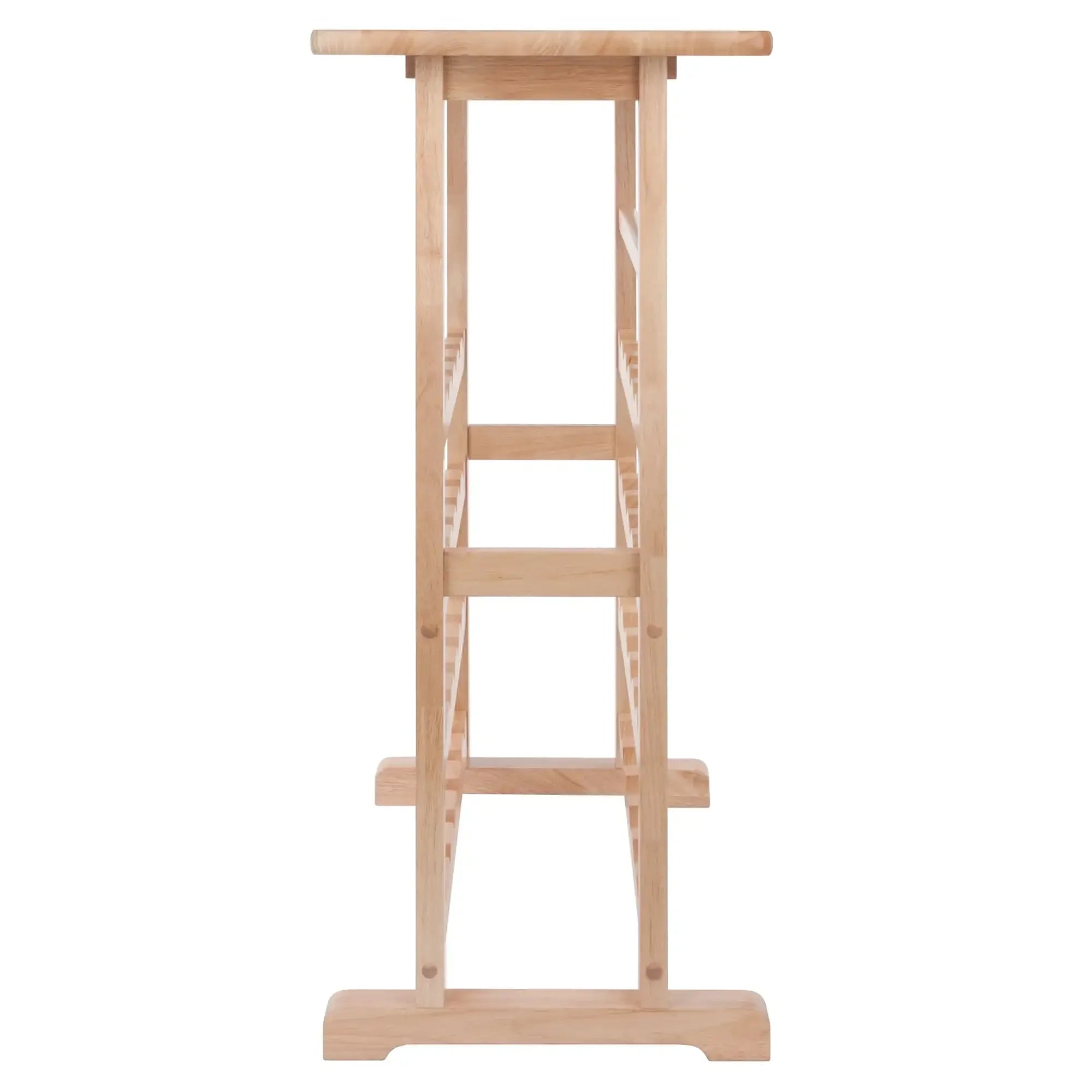 24-bottle wine rack natural wood freestanding storage display shelf for kitchen bar multiple finish options available