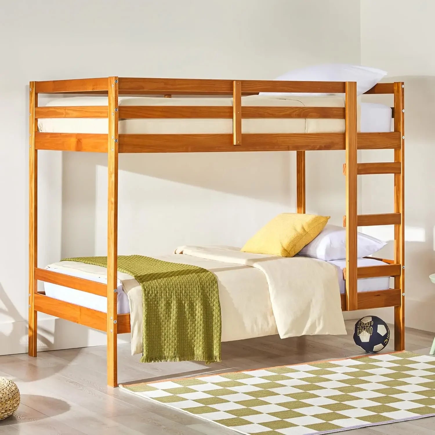 Modern twin-size children’s bed frame bedroom caramel - united states