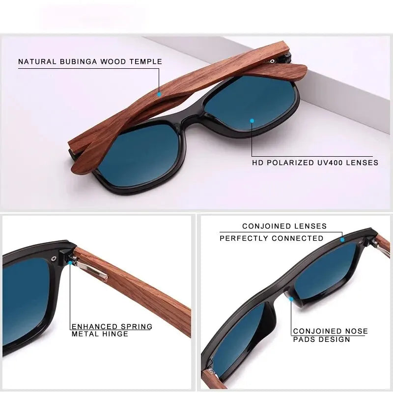 Kingseven natural wooden sunglasses polarized men women square luxury elegant handmade wood sunglasses driving