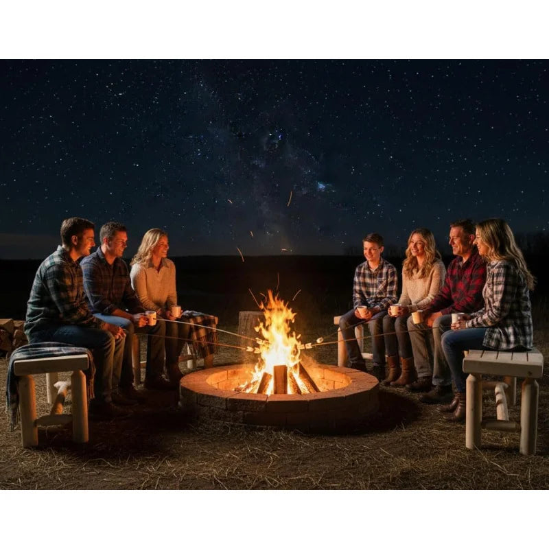 (uux)outdoor wooden curved backless porch rustic style cedar/fir wood log fire pit bench for patio garden deck and back