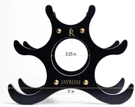 Wooden wine rack holds 6 bottles - compact and movable holder - easy to assemble space saving storage design - black