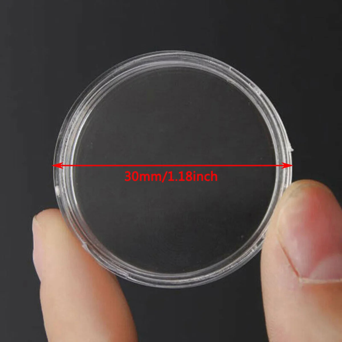 1set 100cps commemorative coin protection boxes with adjustable design container holder collect box case - 701354