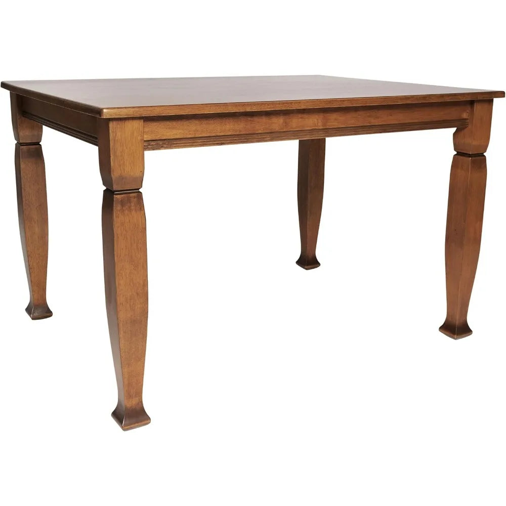 47 inch solid wood dining table with sculpted legs seats 4 walnut matte finish - united states