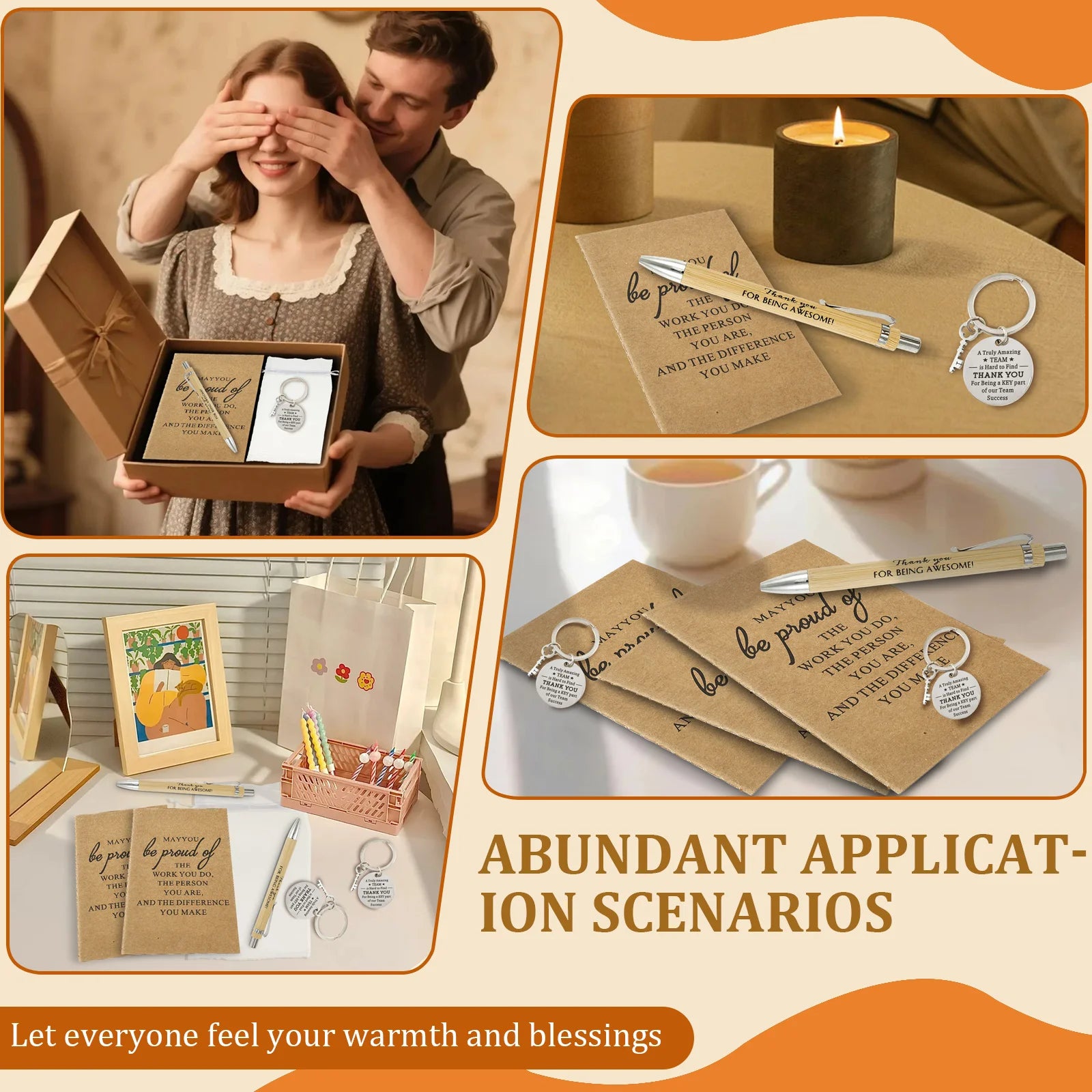 15pcs wooden ballpoint pens team thank you gift with card office school writing stationery business pen birthday party