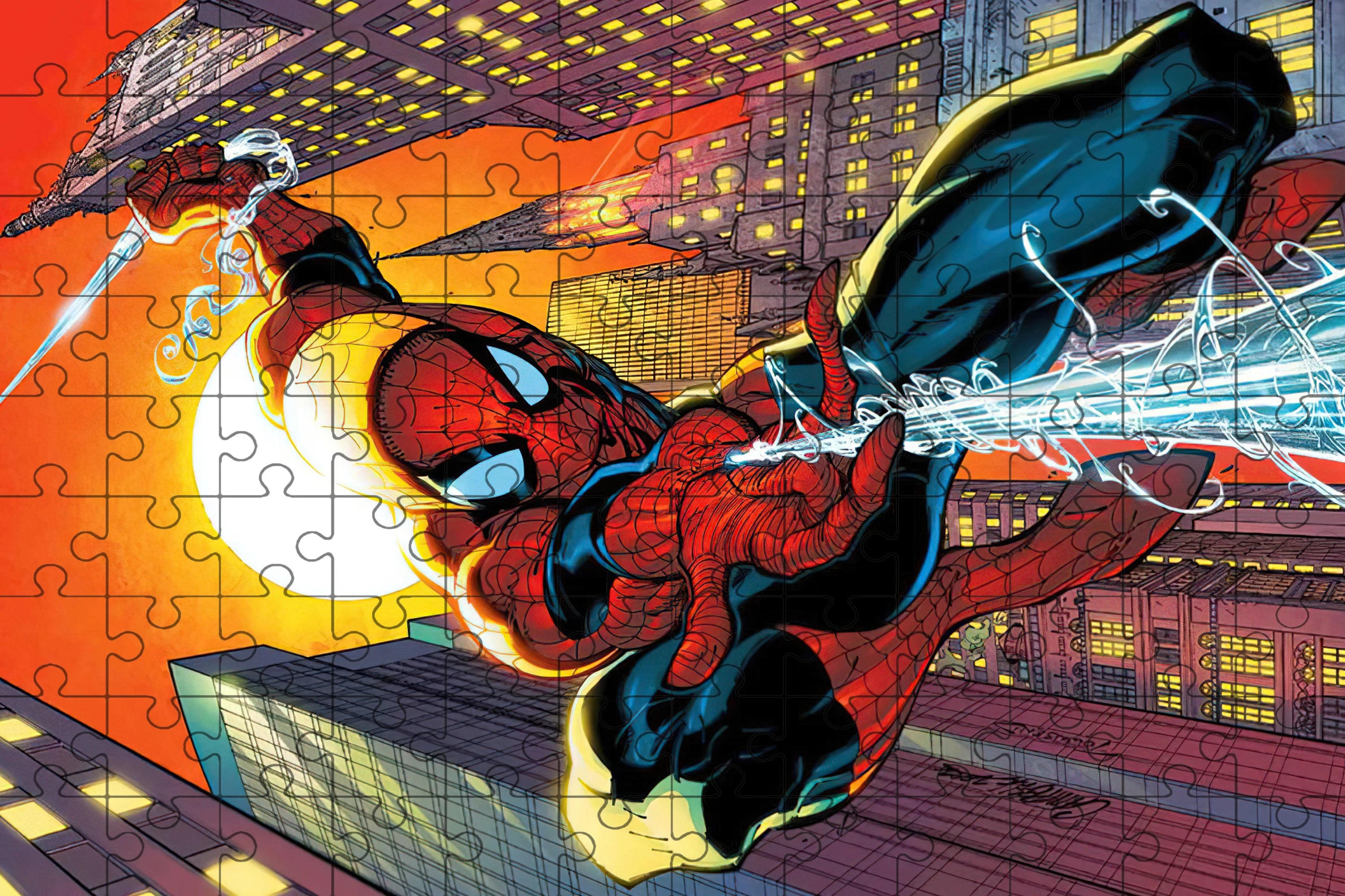 108/200/300/500/1000pcs spider man puzzles gifts wooden high-quality floor puzzle - 108pieces-b