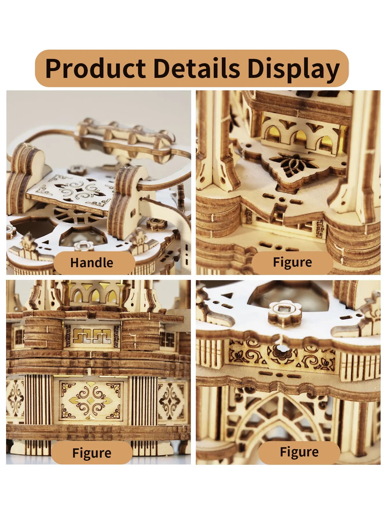 3d wooden puzzles for adults handmade diy crafts model kits rotating vintage lantern hands on activity desk decor