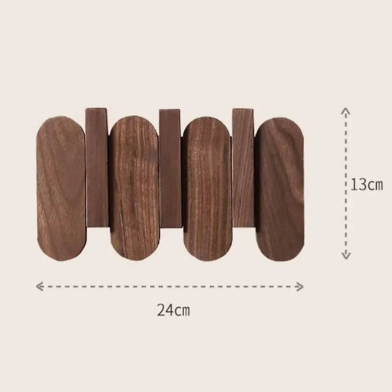Luxury wall coat rack walnut wood clothes dress hanger hooks backpack pants interior furniture bedroom clothing storage