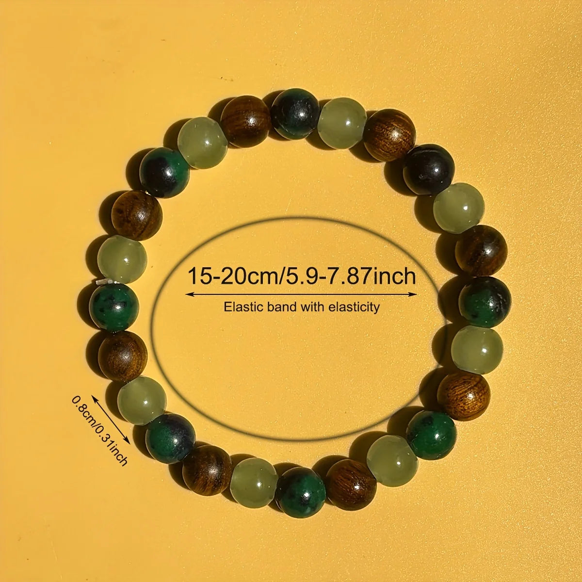 1pc/ attract wealth and prosperity bracelet made of natural stone with wooden beads handmade men women jewelry fashiona