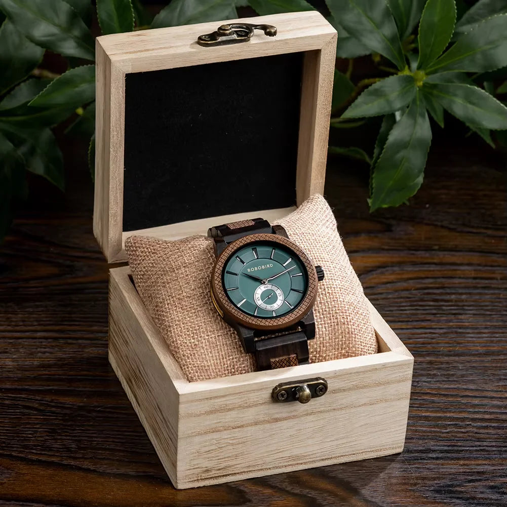 Bobobird wooden watch top fashion casual clock quartz wristwatch engraved custom logo man watches best man gift wood