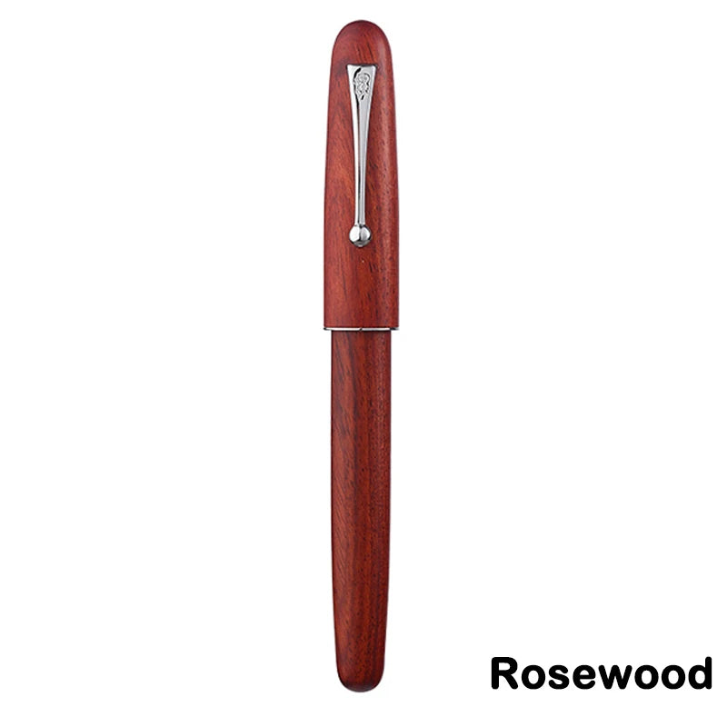 Jinhao 9035 fountain pen natural wood handmade ef/f/m nib clip ink stationery business office writing school supplies