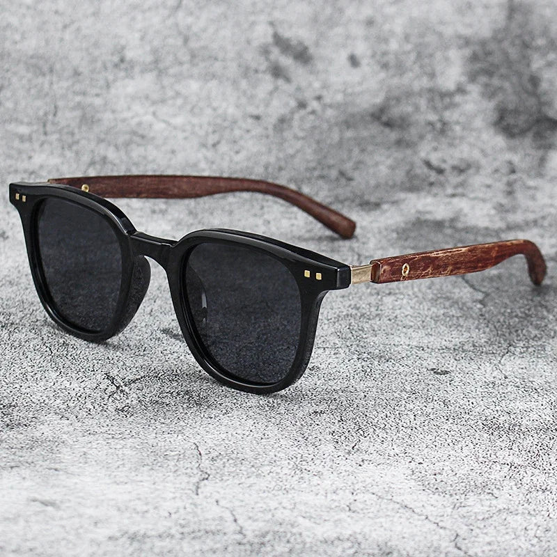 New arrival men vintage wooden frame sunglasses classic brand sun glasses coating lens driving eyewear for men/women