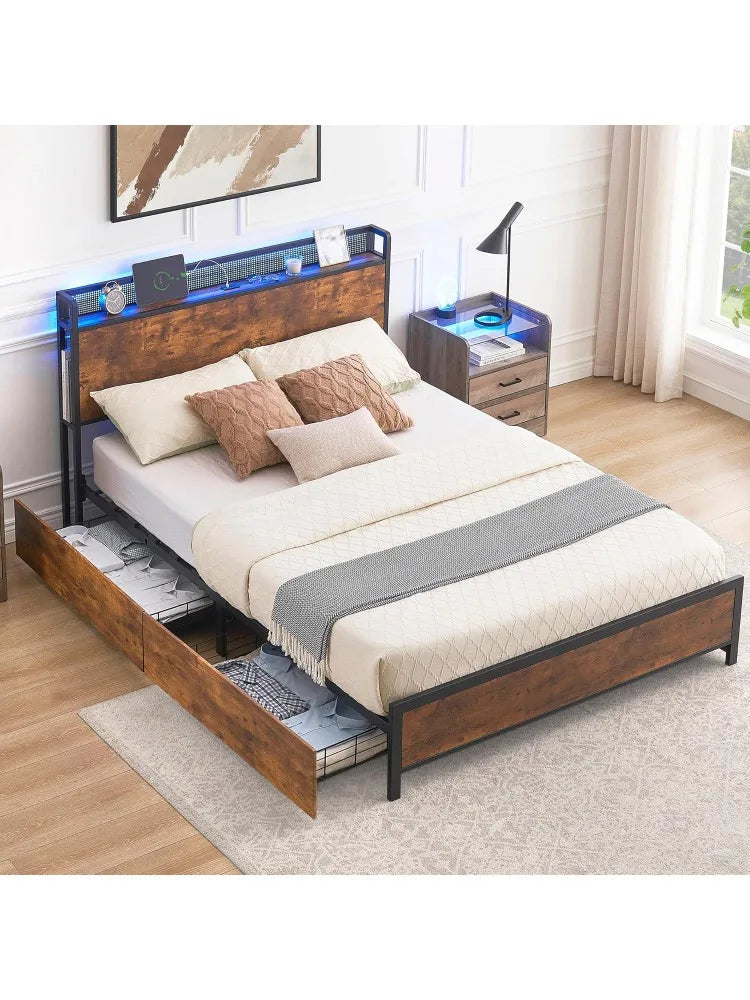 queen-size-bed-frame-with-storage-headboard-and-4-drawers-led-lights-metal-platform-bed-frame-with-charging-station-matt