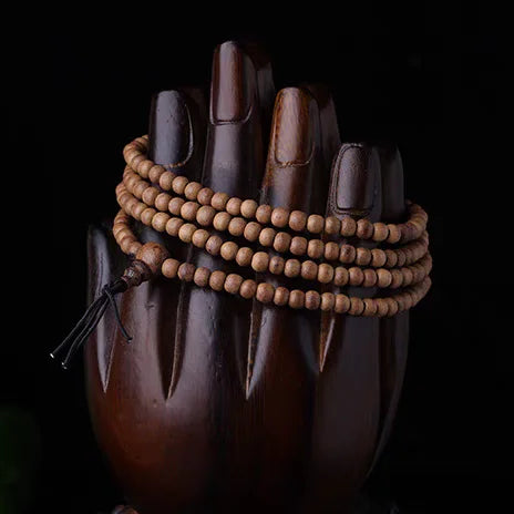 Natural agilawood aloeswood wood bracelet 108 round 6mm women men prayer bead charms stretch crystal aaaaa