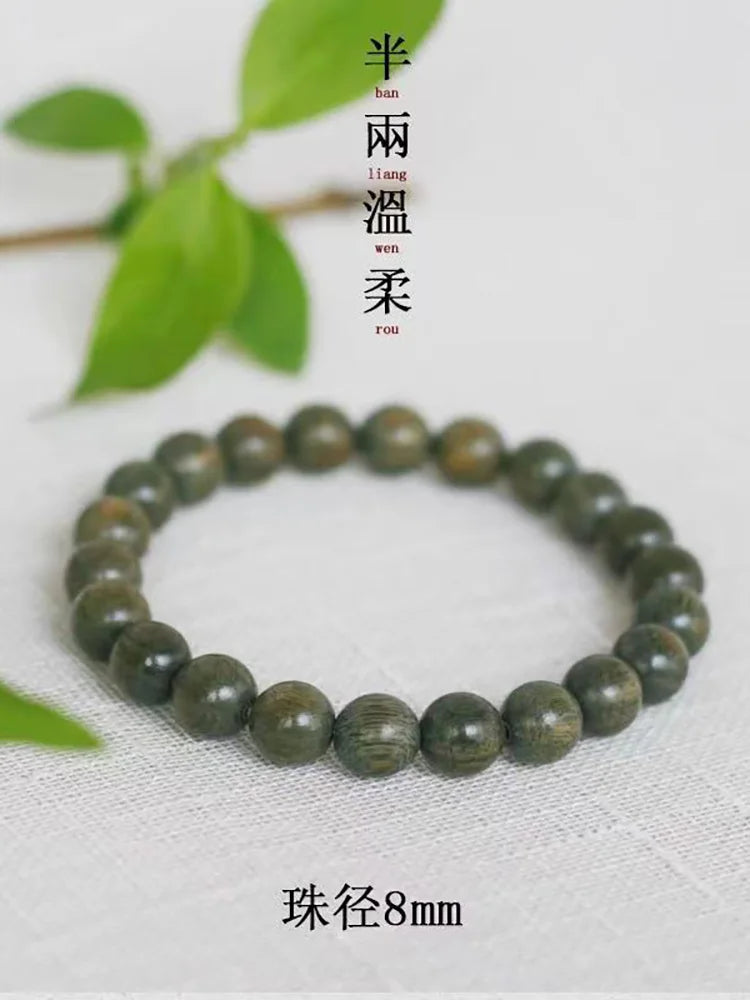 Green sandalwood bracelet argentina natural wood fragrance lasting hand-held twisted beads male and female couple hand