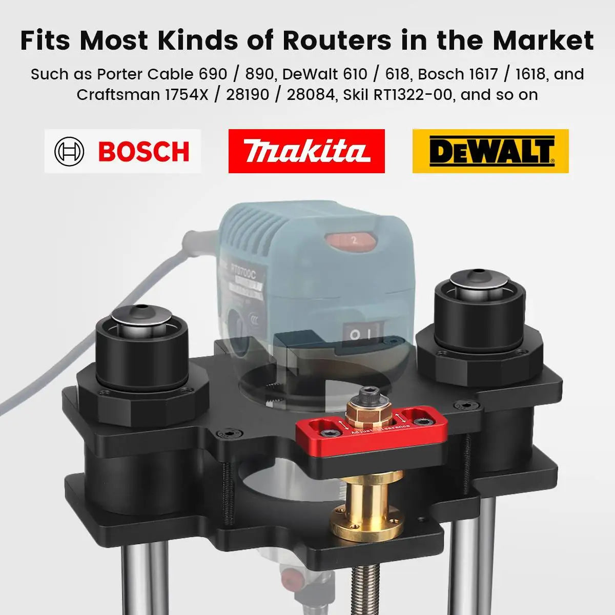 Enjoywood gd7 pro router lift for 65mm/69mm wood table set up with plate precision woodworking - gd709b-69 / united