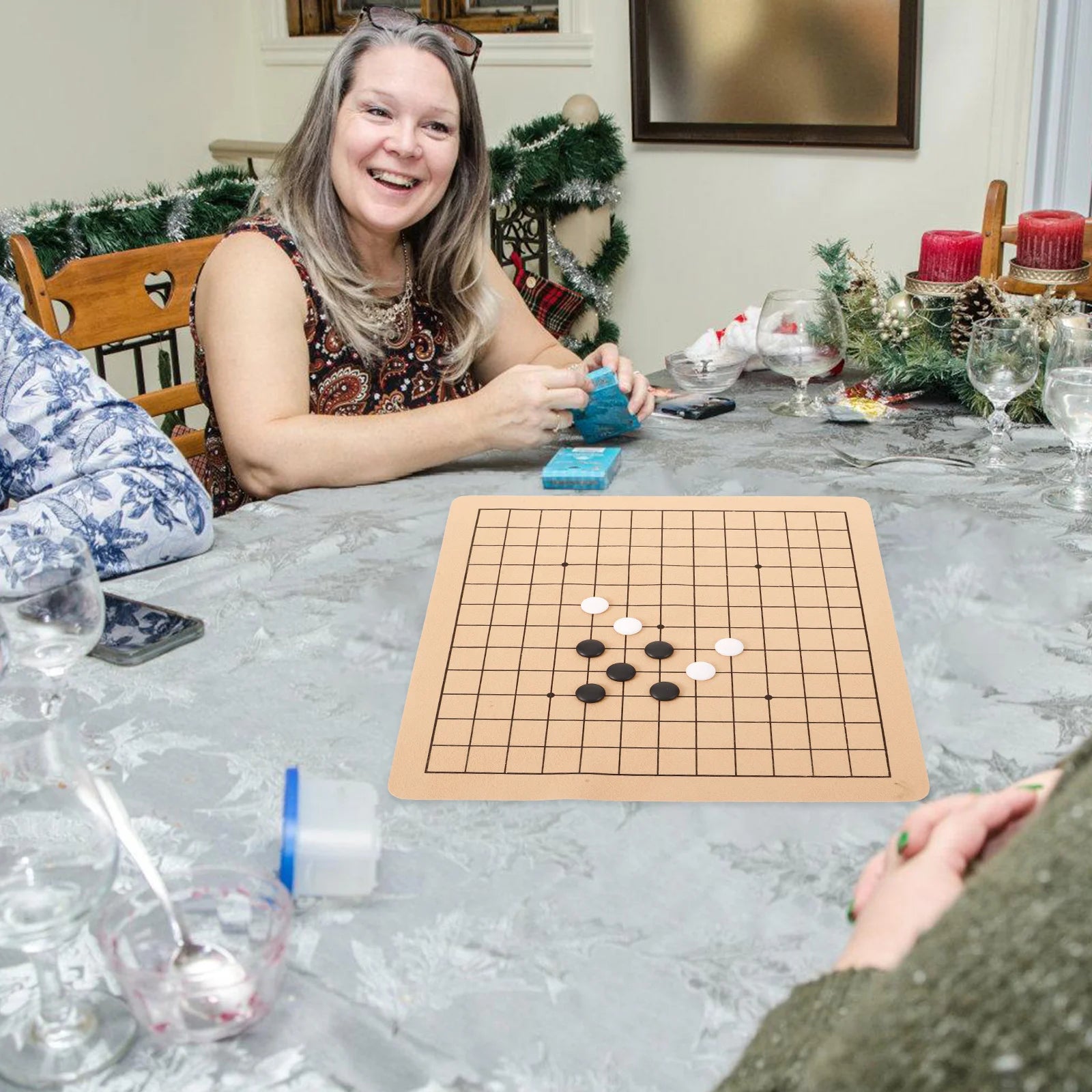 1 set go suit weiqi chess board kids toy portable game for beginners 19x19 grid foldable wooden pieces educational