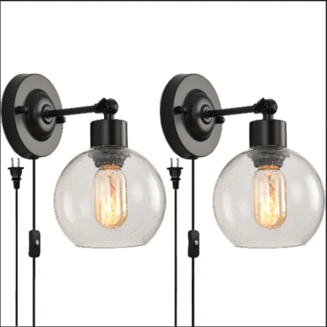 Minimalist bedside led adjustable wall lamp nordic iron wood light black with switch plug wall lights home - bd07