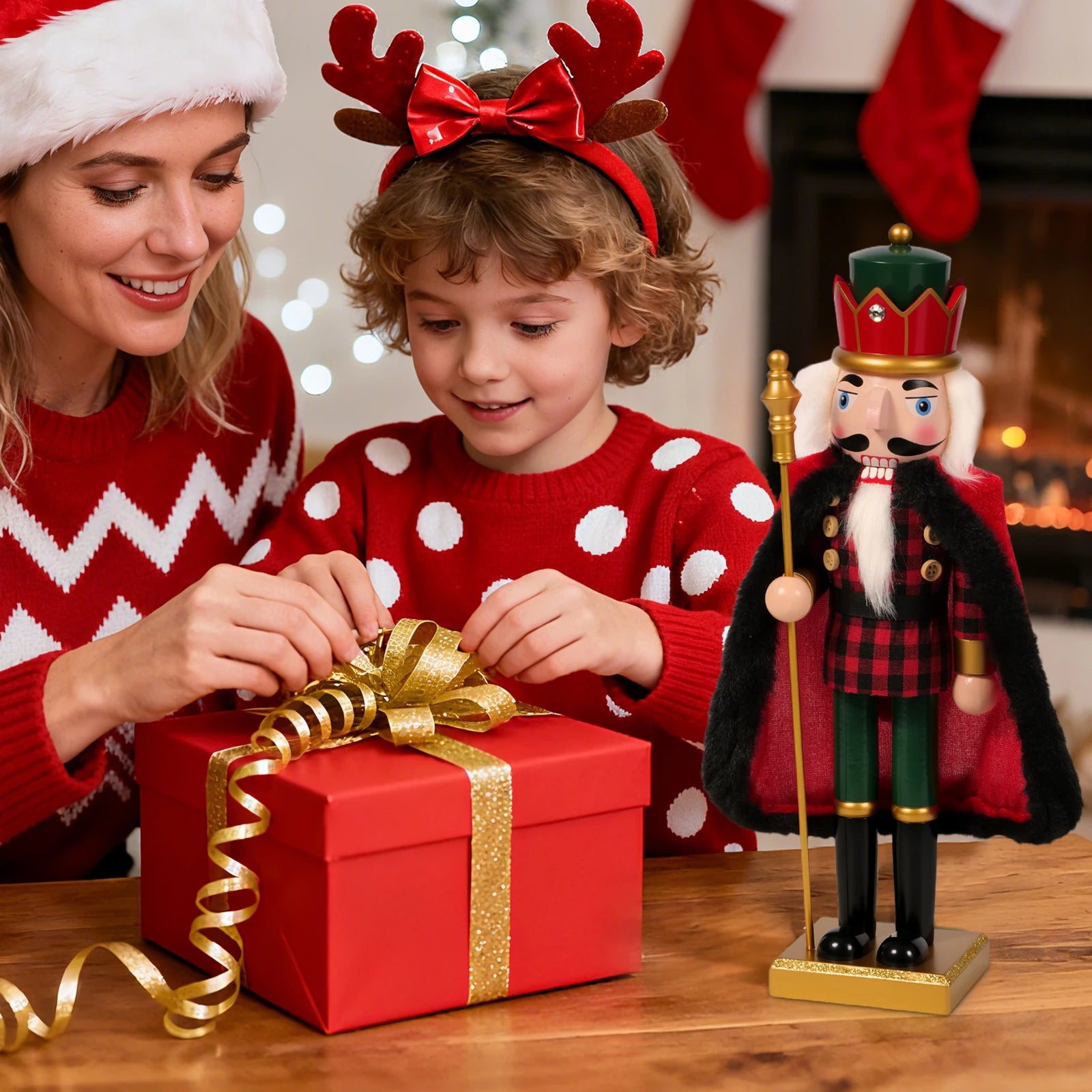 Handcrafted wooden nutcracker christmas tree ornament & desktop decoration for home and office - united states