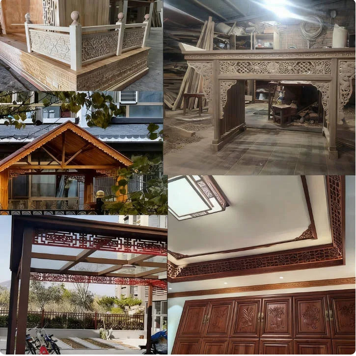 Decorative wood molding wood carved corner onlay applique frame cabinet home decor figurines wall art furniture