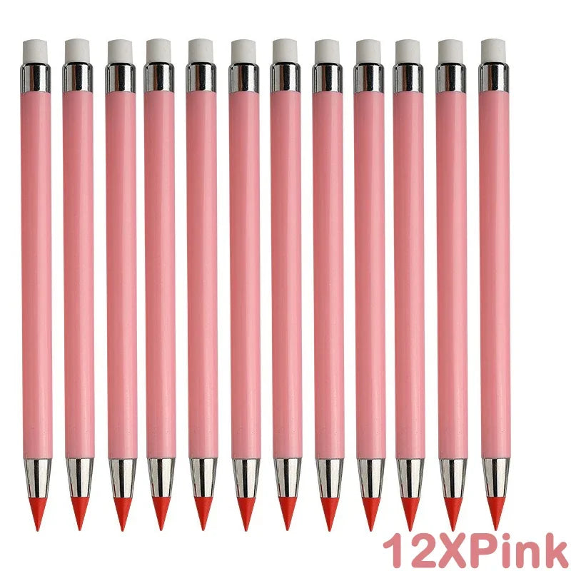 12 colors unlimited writing color pencil no ink novelty eternal pencils pen art painting school office supplies