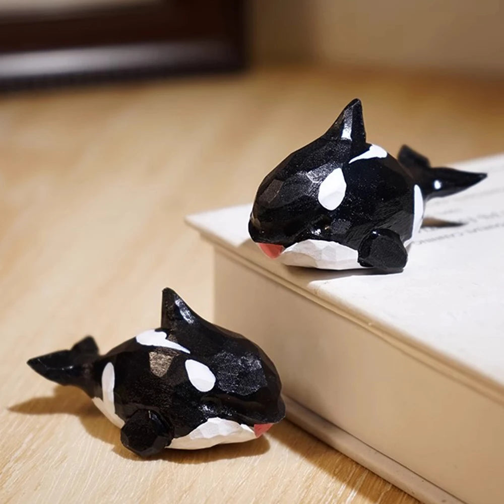 Handcrafted wood carving home decorations decoraciones para el hogar desk accessories room decor handmade shark statue