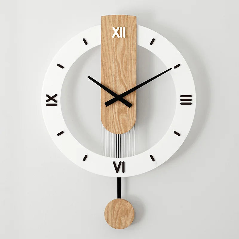Pendulum simplicity wall clocks personality table silent creativity decorarion wooden home decor wandklok mhbgz