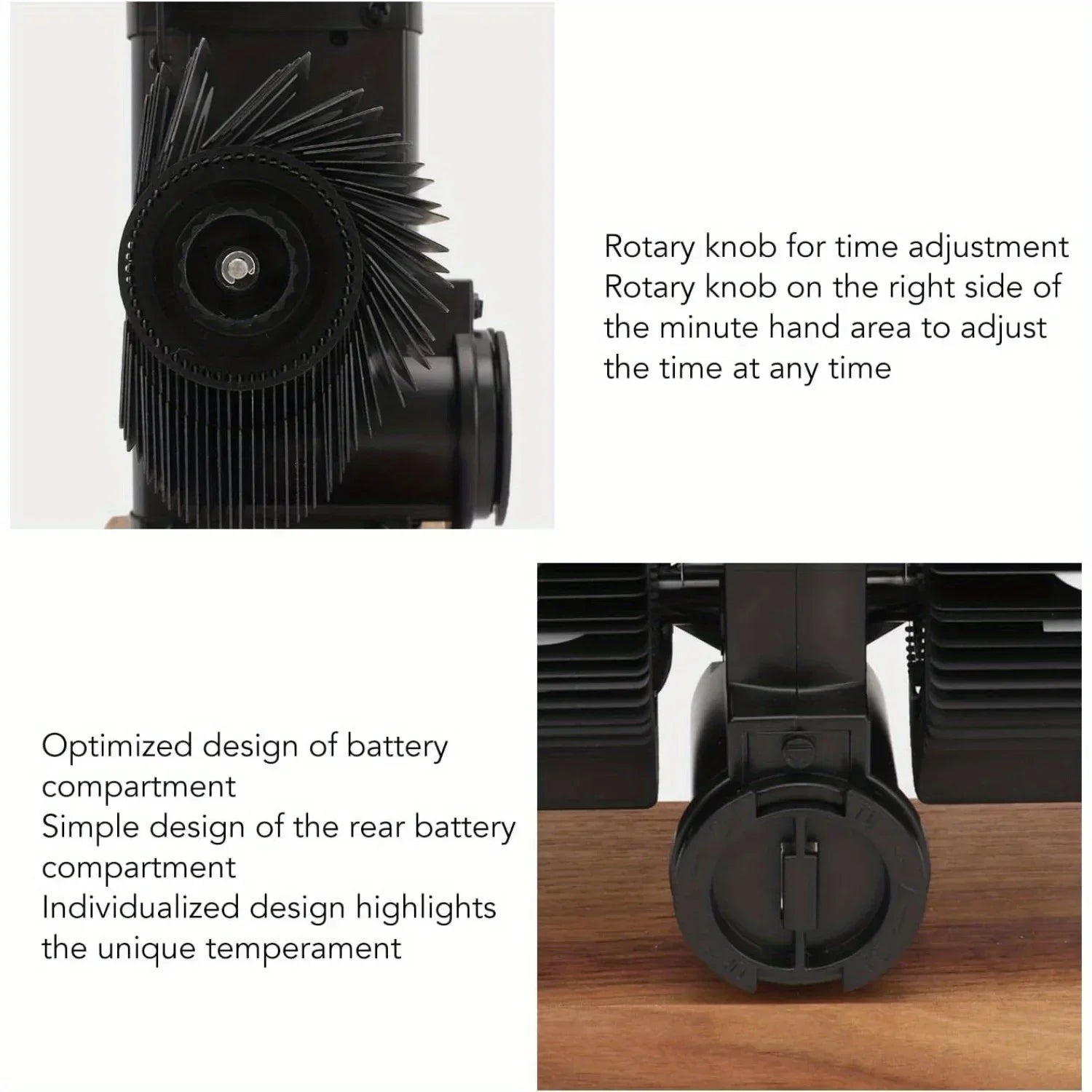 Flip desk clock digital retro with automatic rotating tube battery operated mechanical melting for decoration - united