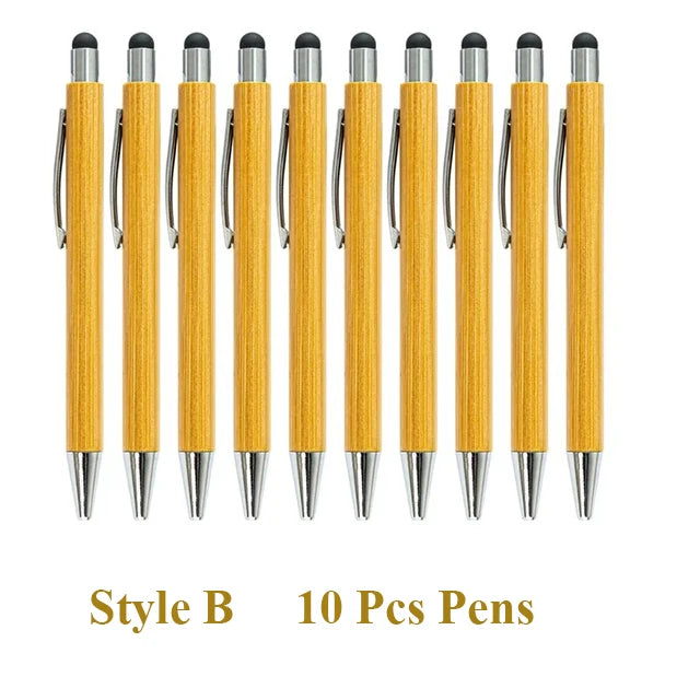 10pcs personalized bamboo pen engraved custom logo name pens wedding gift favors for guest baby shower decoration