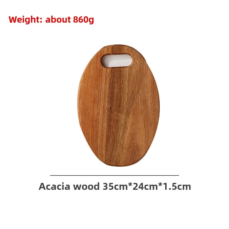 Acacia walnut cutting board wood cheese cheese steak outdoor camping portable fruit - e