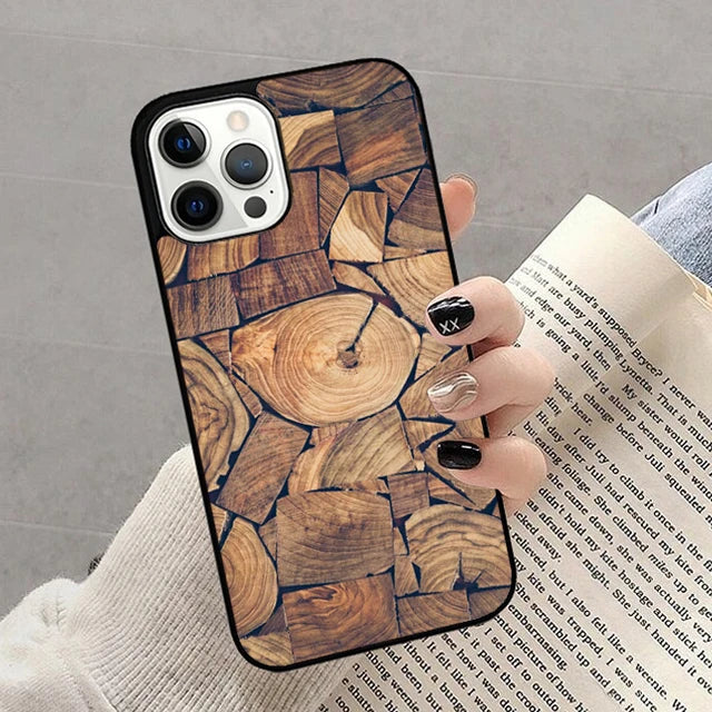 Wood nature pattern phone case for iphone 17 air 16 16e 15 plus apple 13 11 12 14 pro max cover coque fundas shell