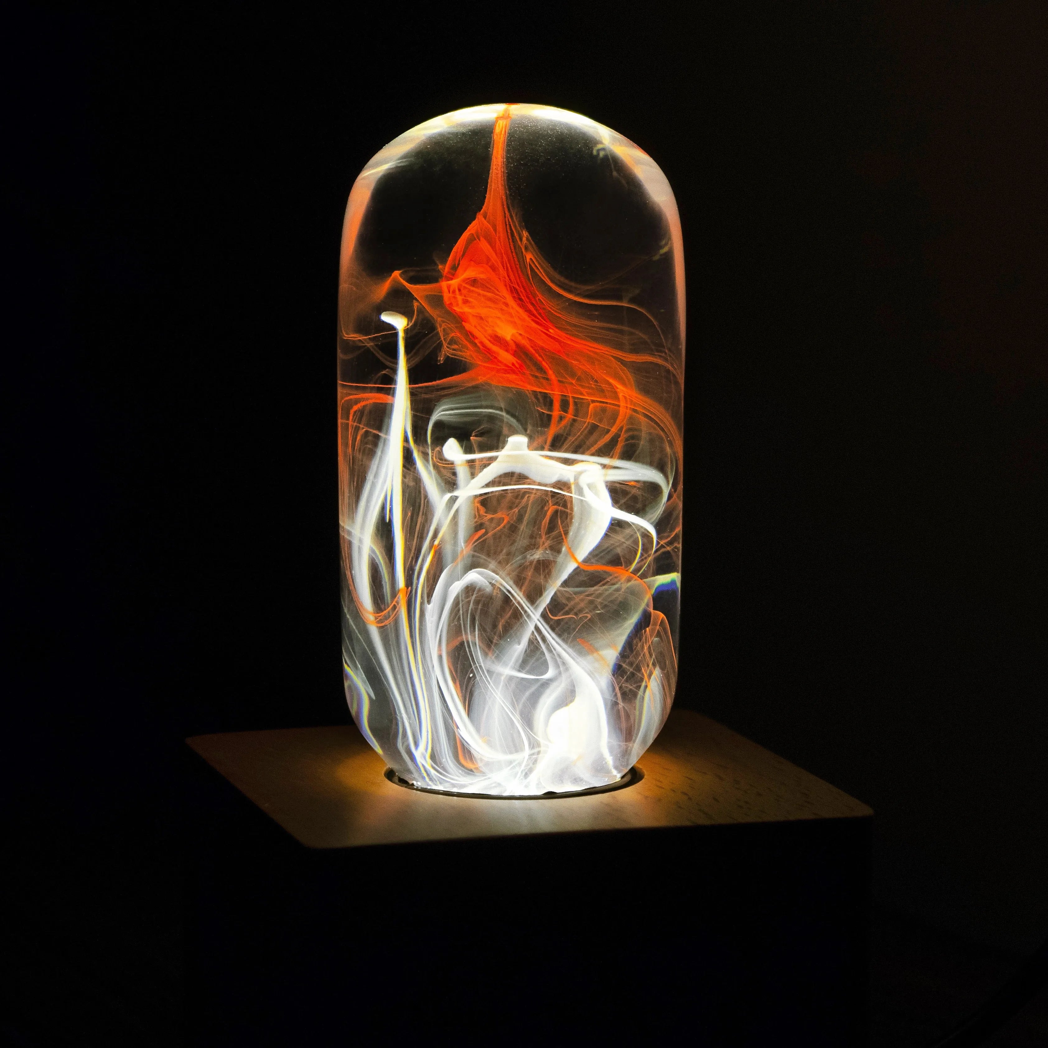 Light metal wooden desk lamp red and white creative environment magnificent unique retro style - multicolor / united