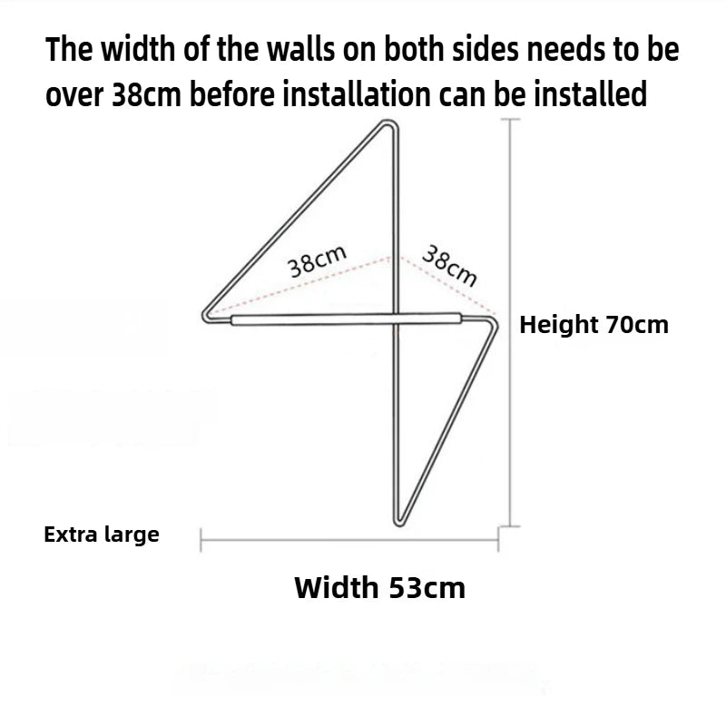 Nordic wood wall hanger clothes rack corner hat decoration organizer portable storage furniture - extra large