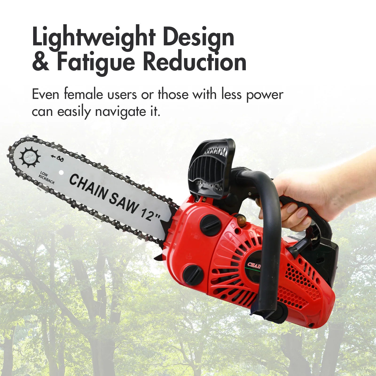 12 inch cordless chainsaw gasoline lightweight portable electric 1000w 25.4 cc woodworking for tree wood branch cutting