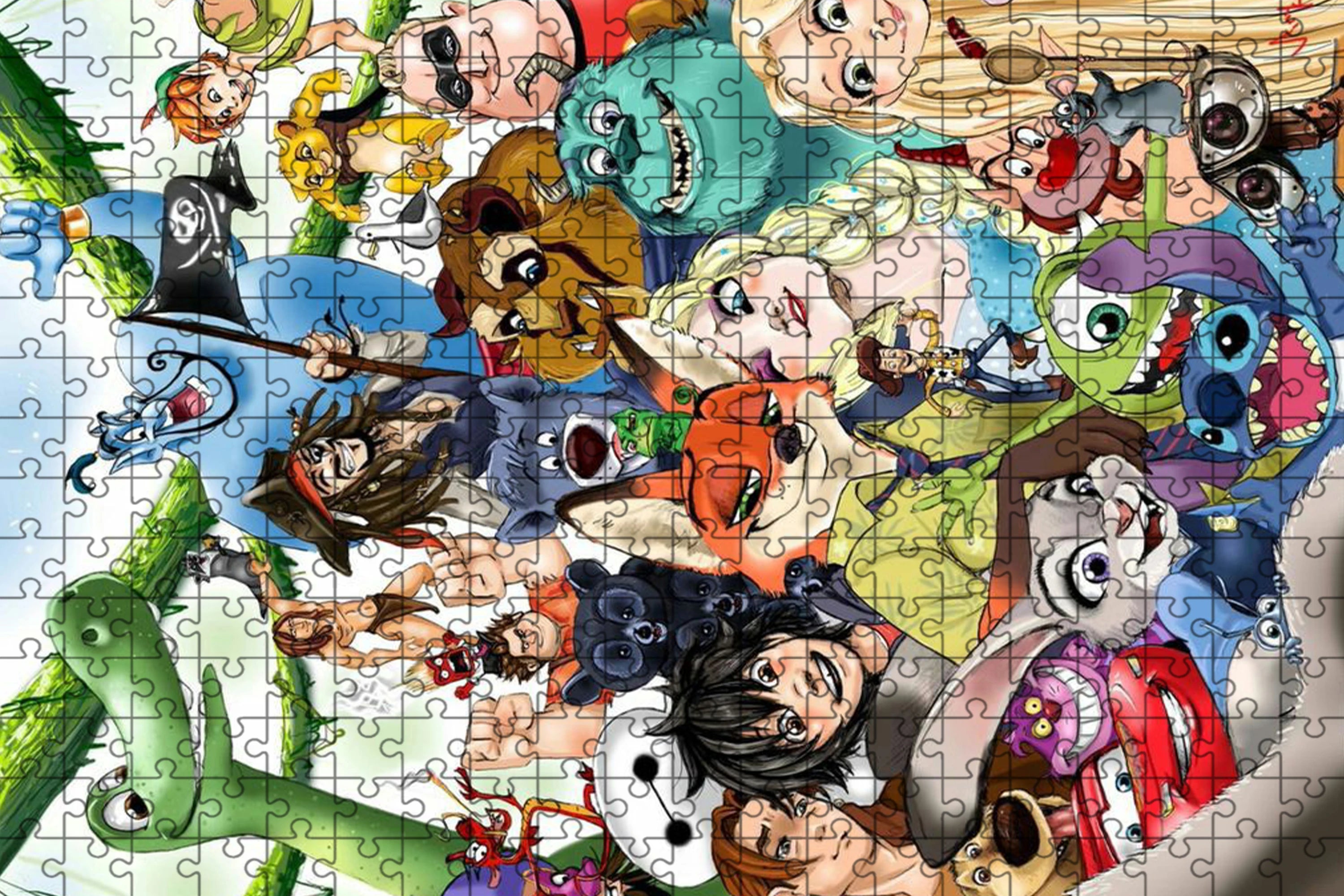 Jigsaw puzzle disney mickey minnie 108/200/300/500/1000 pieces wooden onepiece puzzles for adults toys gifts - g-200pcs