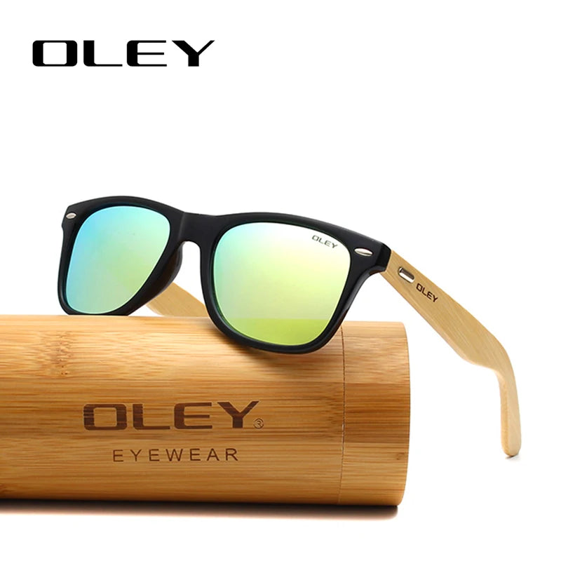 Oley original design bamboo natural wooden handmade sunglasses men polarized eyewear sun glasses for women customizable