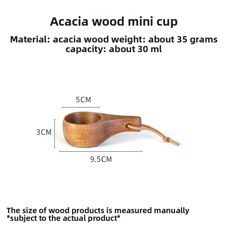 Wooden finland mug creative outdoor camping travel cup nordic style handmade milk coffee bar beer mugs - 1