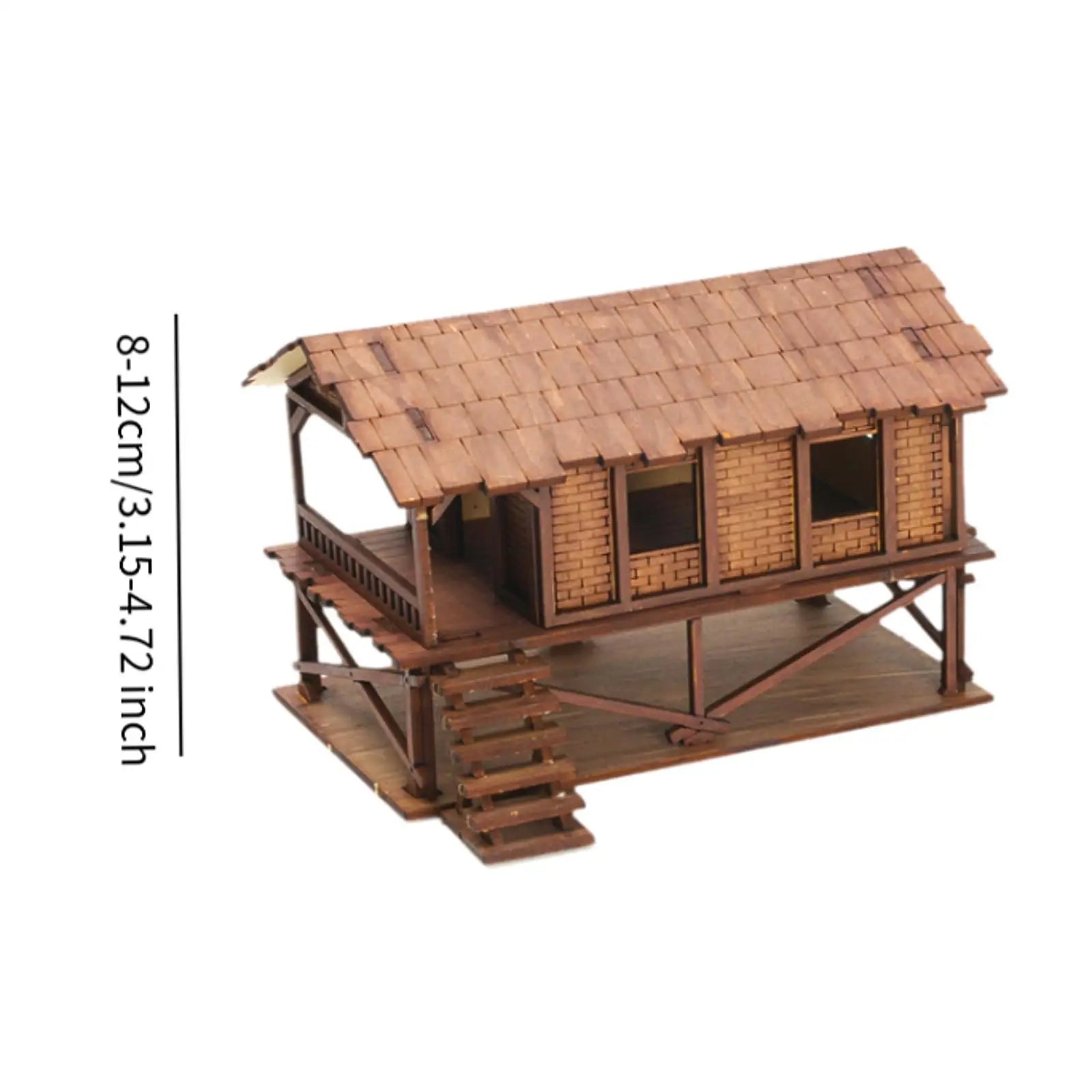 1/72 models diy wooden house assemble crafts miniature handmade buiilding model architecture kits diorama layout - g