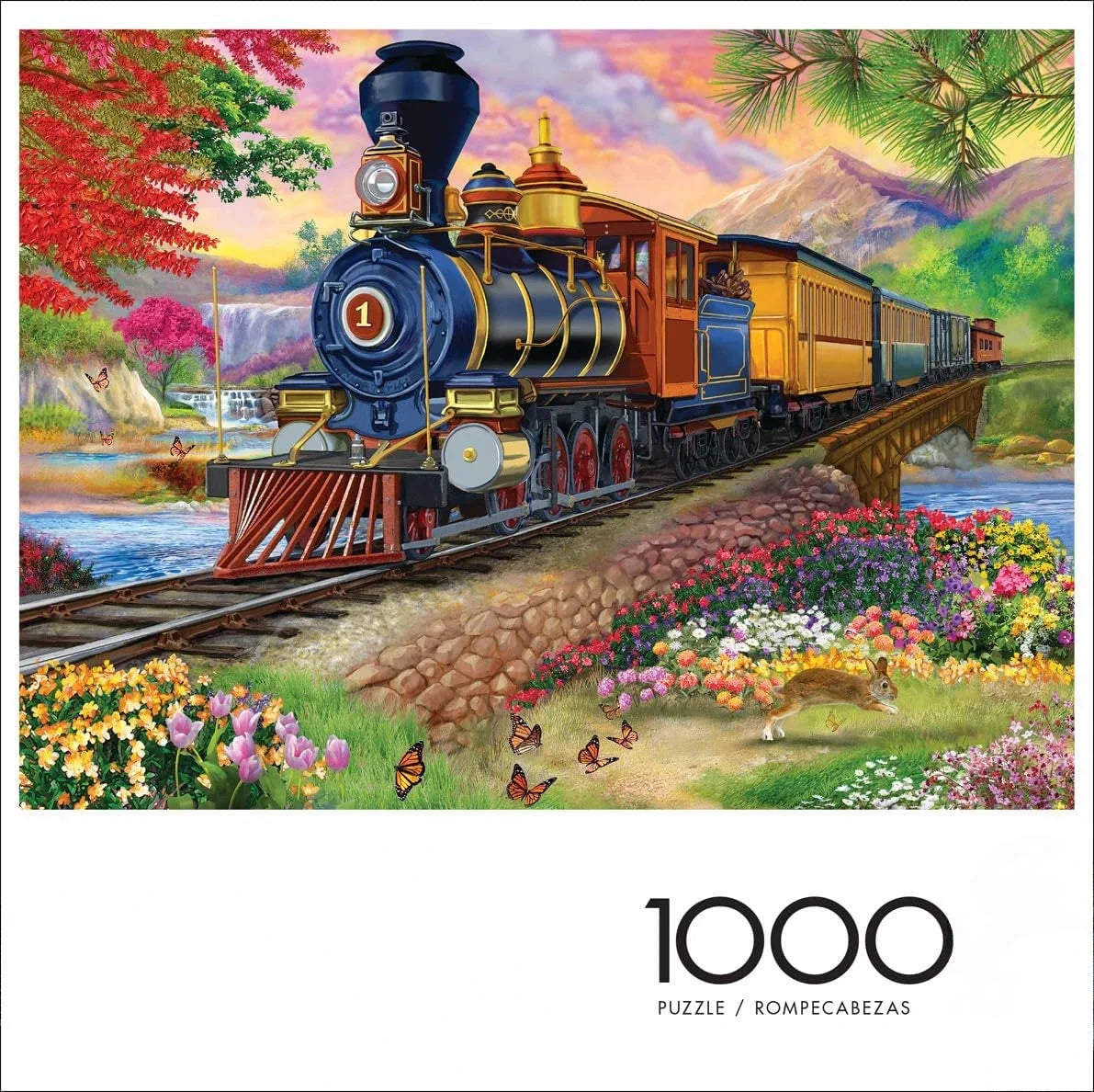 Scenic steam engine paper puzzle 300 500 1000pcs jigsaw puzzles for bedroom livingroom relaxation game room thoughtful