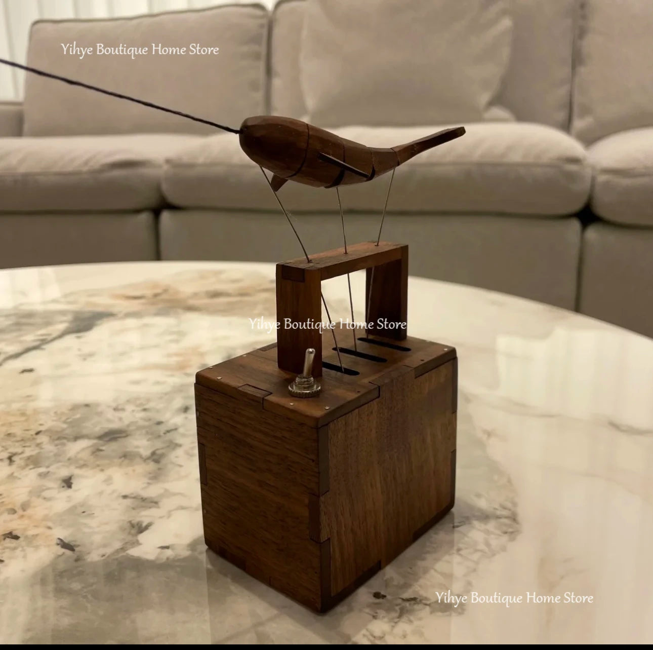 Handcrafted swing narwhal music box - wooden desktop ornament perfect birthday/christmas gift for girls & besties