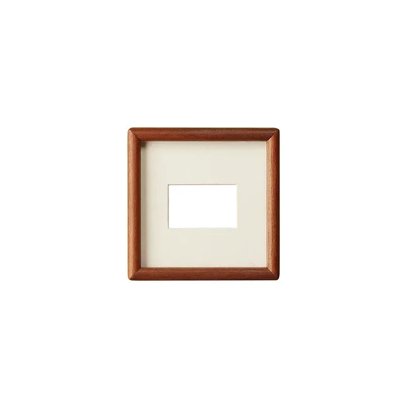 Solid wood round corner picture frame walnut and golden sandalwood minimalist design tabletop home decor