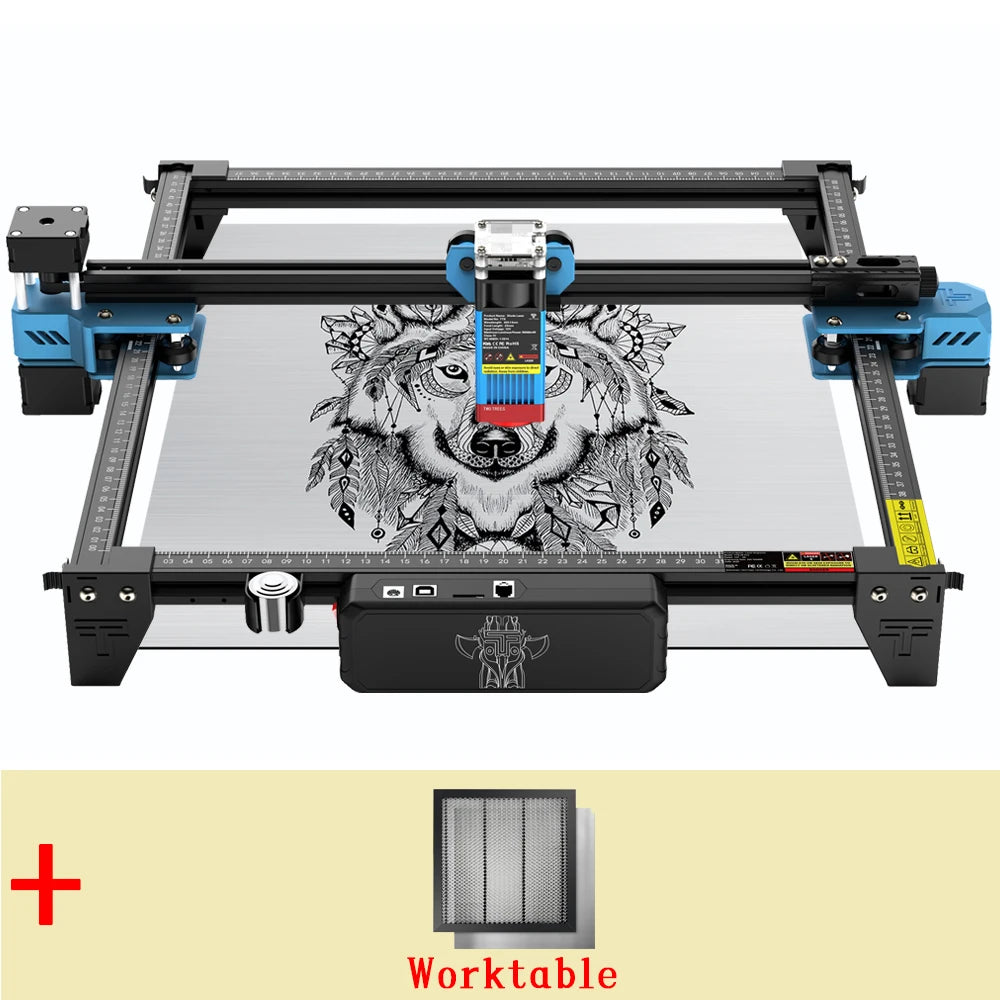 Twotrees 40w/80w woodworking cnc laser engraver tts pro wifi app control metal glass ceramic engraving wood mdf acrylic