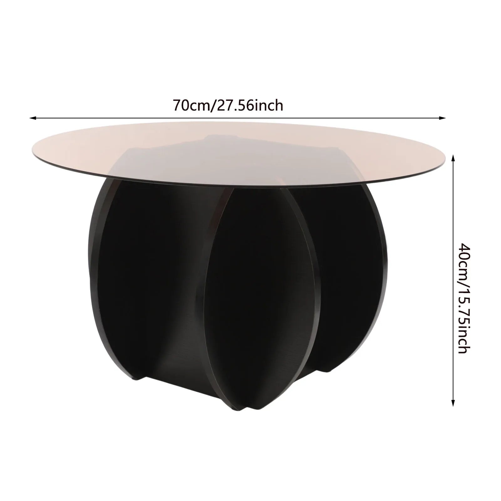 70cm round luxury modern glass coffee table living room small household minimalist - multi / united states