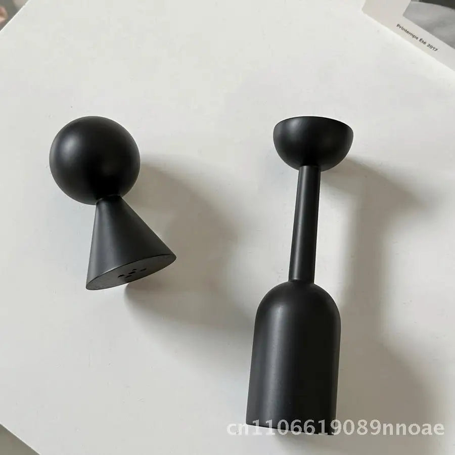 Luxury french style wooden candle holder vintage high-end home living room decoration multi-size options available - j