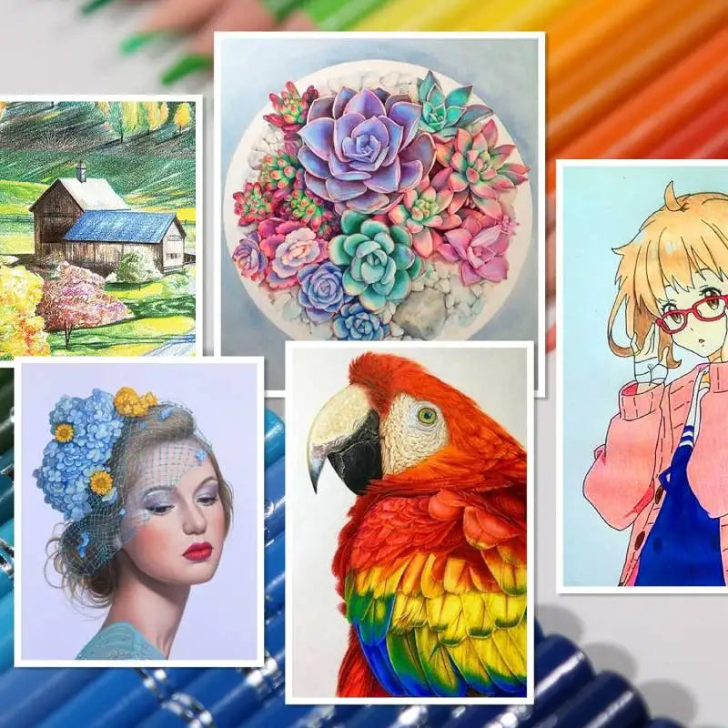 H&b 72/120/180 coloring pencils set with portable stoh&rage bag pro soft core artist supplies gift for drawing lovers