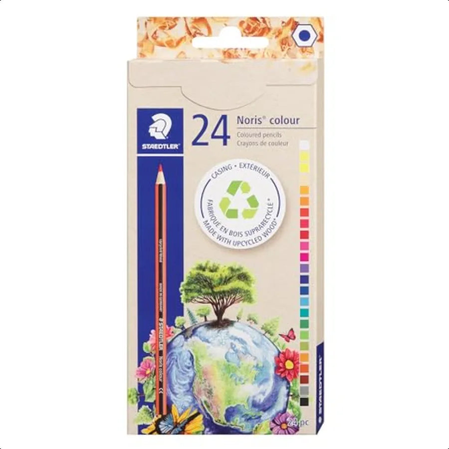 Colored pencils set 24pack for school plies breakresistant lead sustainably made vibrant colors artists students