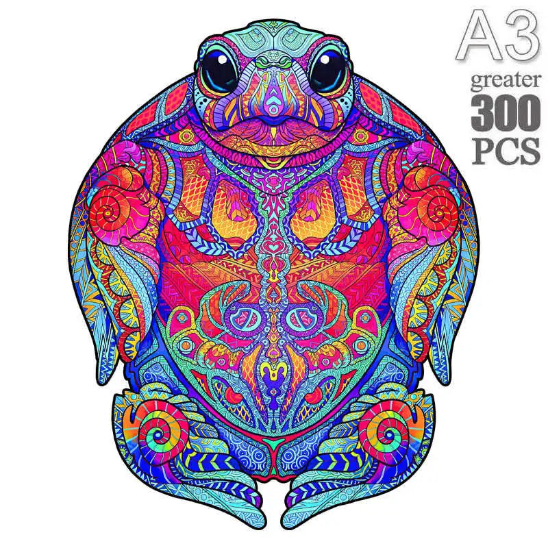 Lovely cat wood jigsaws creative games brain twister holiday gifts wooden animal puzzle kids adults high-quality diy