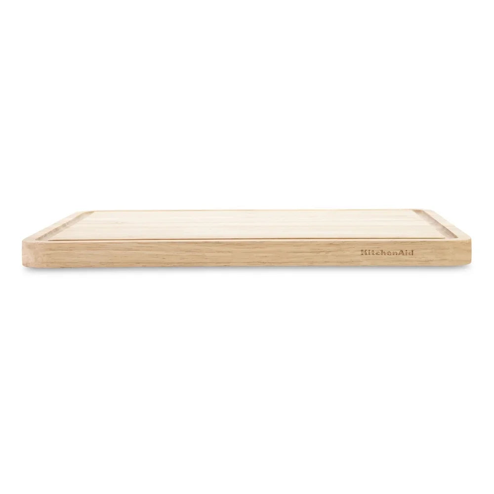 Rubberwood cutting board with perimeter trench durable reversible kitchen essential slicing chopping 11x14 inch