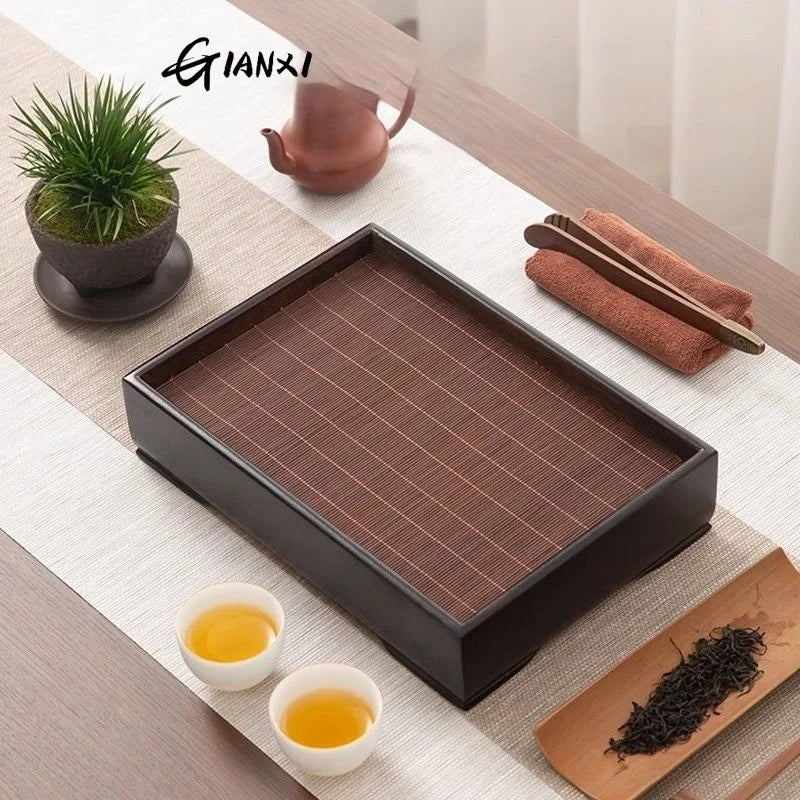 Gianxi home and kitchen tea tray portable dishes for ta kawi bamboo rectangle wooden chaban table - tea tray / china