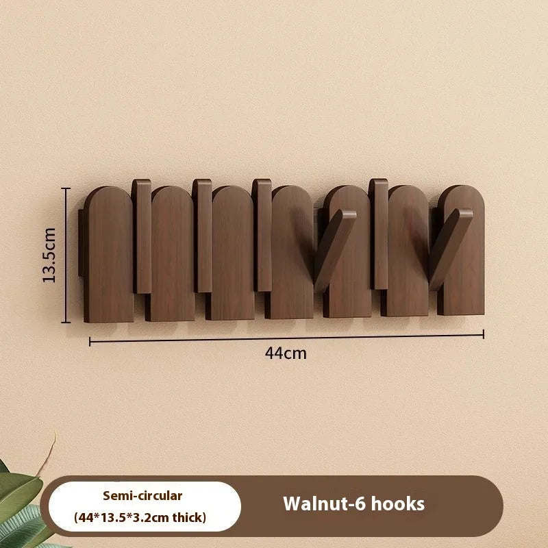 Wooden piano key coat hooks - wall mounted entryway hangers for door & foyer - creative organizer keys clothes - g2